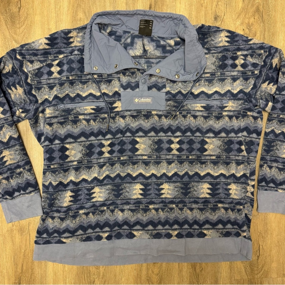 Columbia‎ Men’s XXL Aztec Pattern Fleece Pullover
